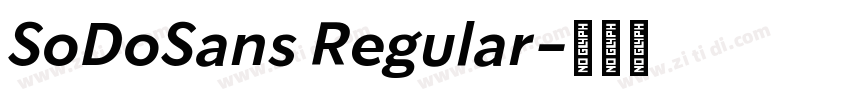 SoDoSans Regular字体转换